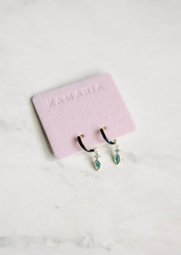 arlo-kamaria-black-enamel-opal-huggies