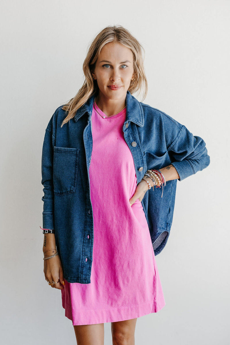 Z Supply Sloane Dress in Island Pink