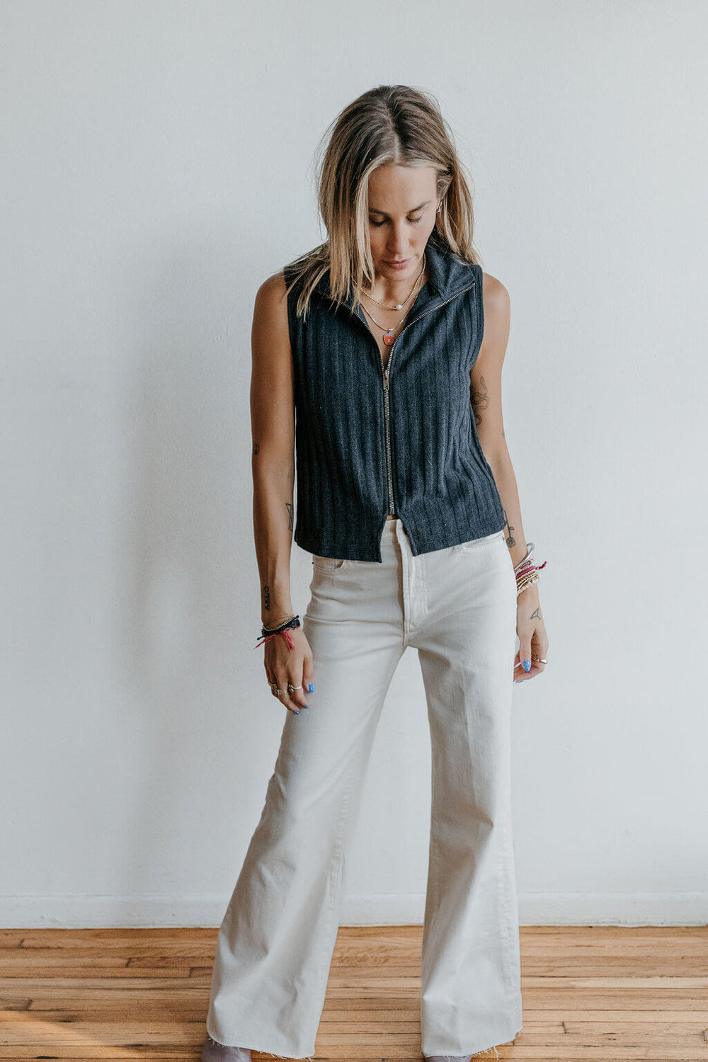 Project Social T Wishing Well Zip Front Rib Top – Shop Arlo