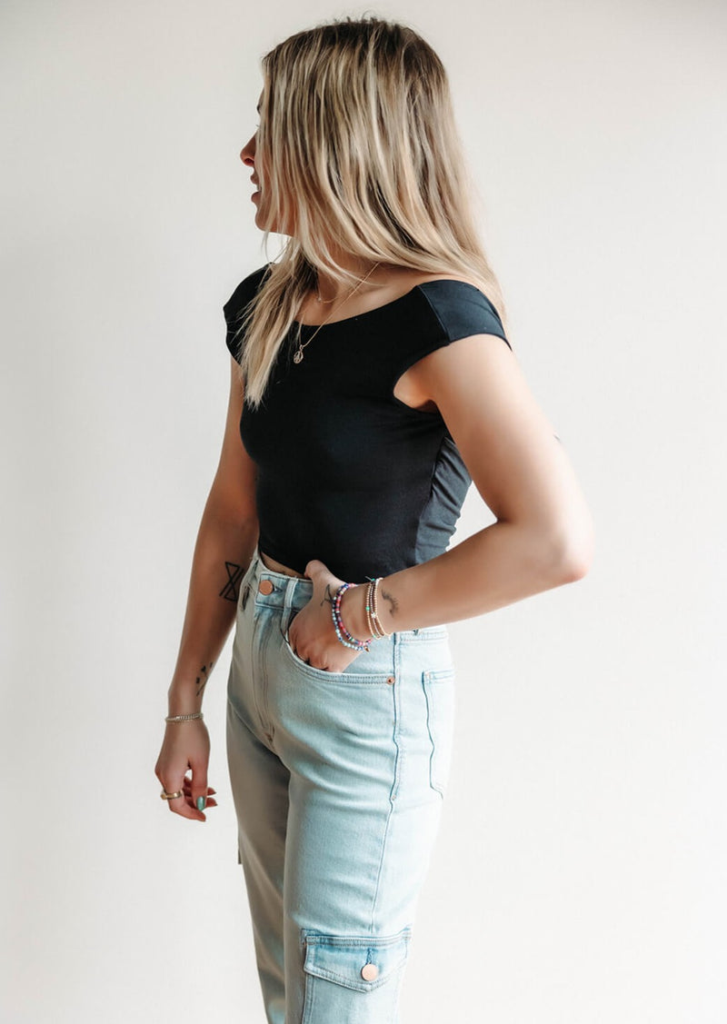 arlo-with-black-madison-vegan-leather-pants