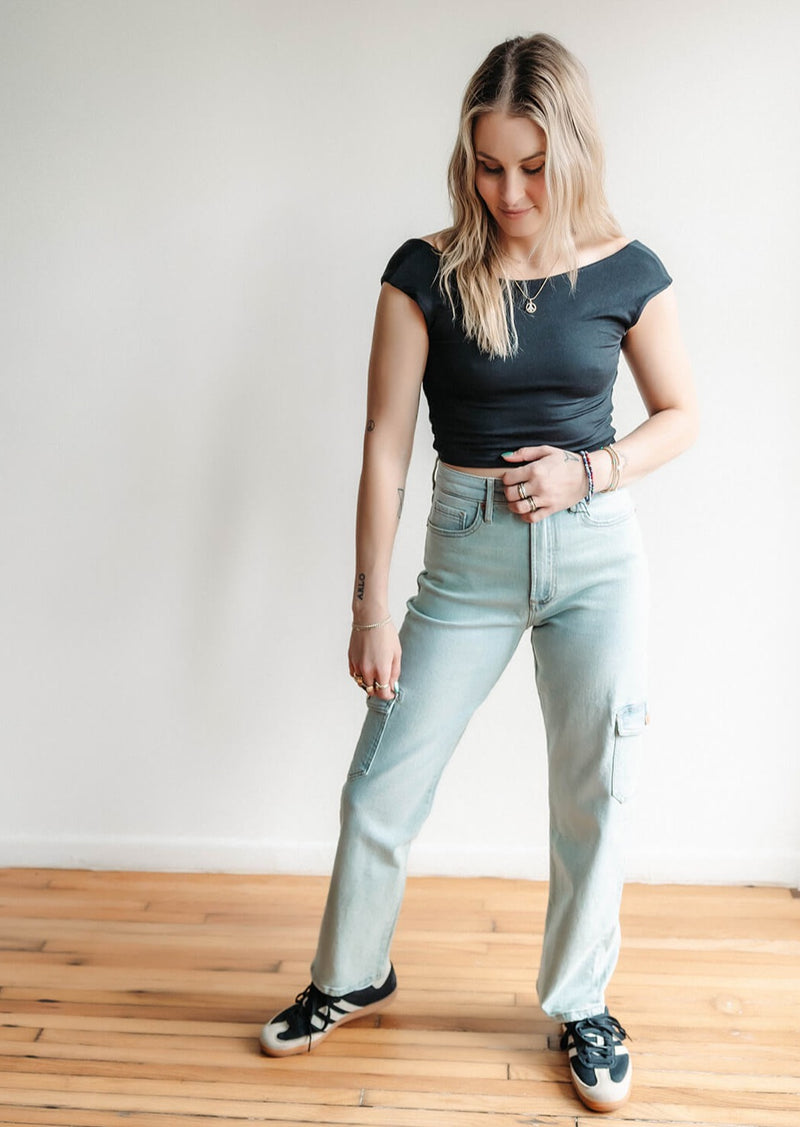 arlo-with-black-madison-vegan-leather-pants