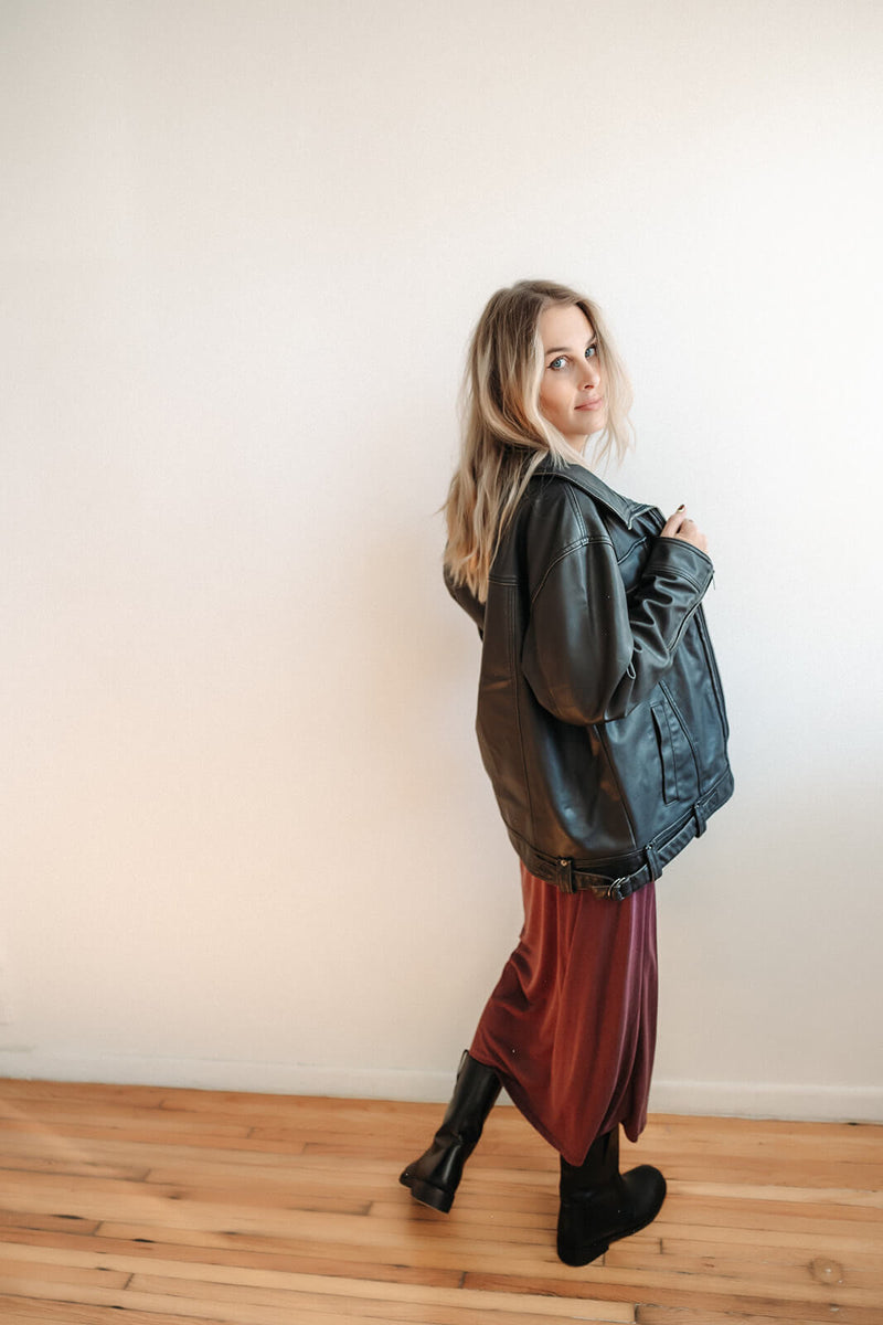Free People Buckle Up Vegan Leather Jacket Shop Arlo