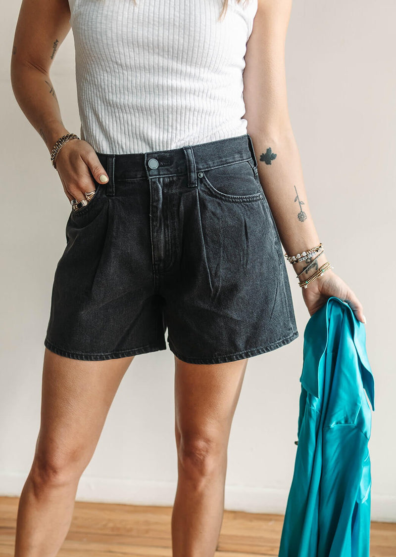 arlo-just-black-peated-shorts-washed-black