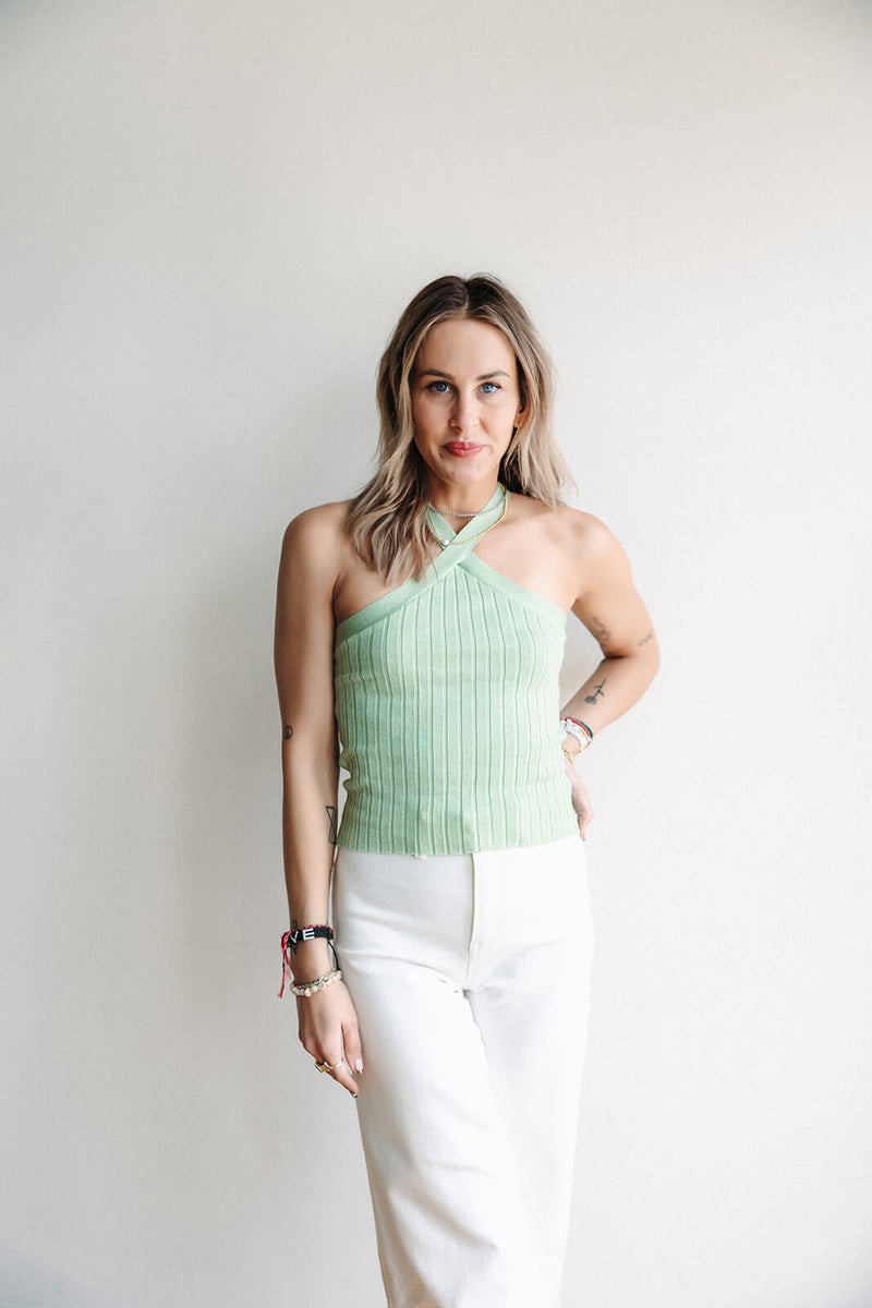 arlo-nkn-green-ribbed-halter-top