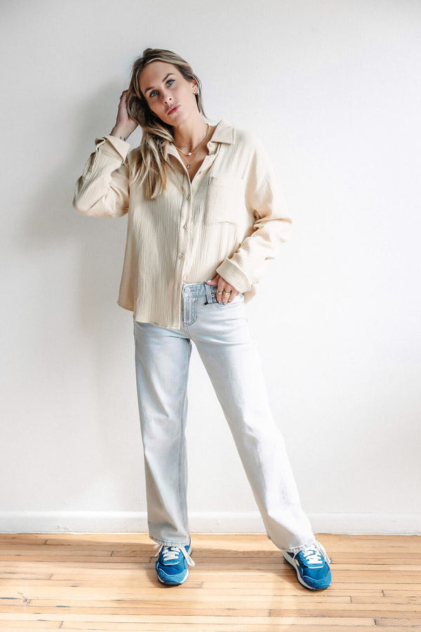 arlo-slessa-gauze-top-khaki