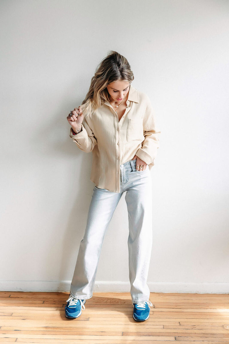 arlo-slessa-gauze-top-khaki