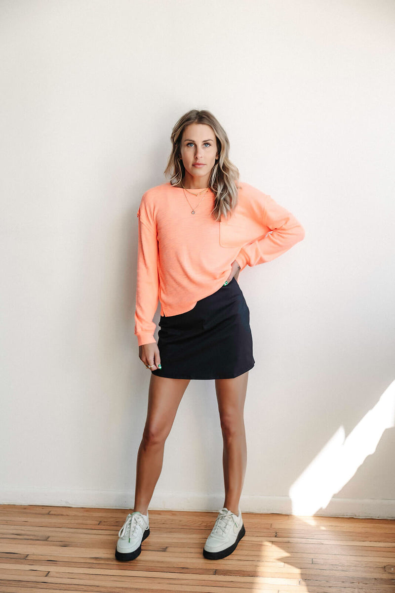 Dex Coral Crew Long Sleeve