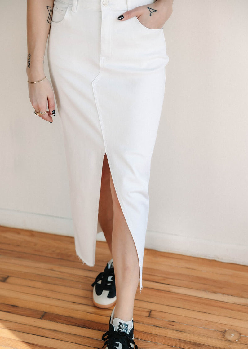 arlo-denim-white-front-slit-skirt