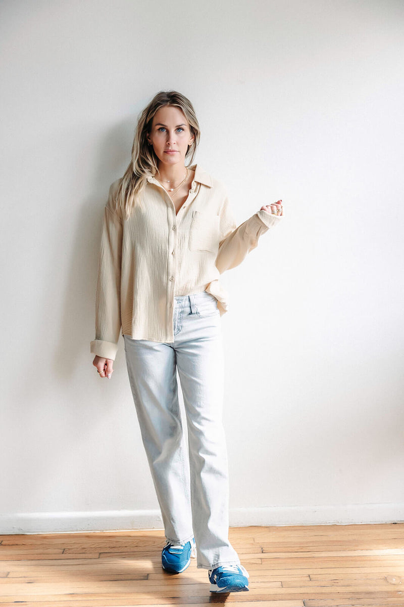arlo-slessa-gauze-top-khaki