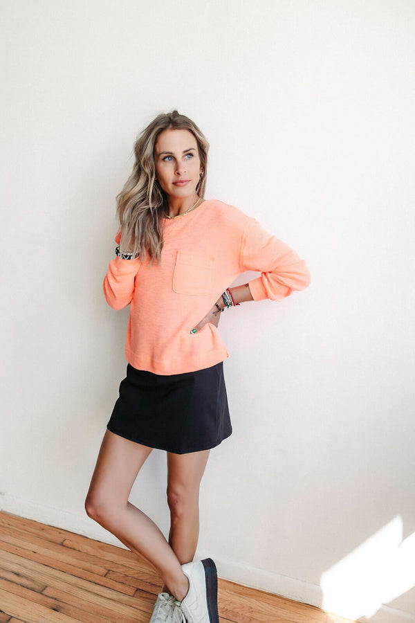 Dex Coral Crew Long Sleeve