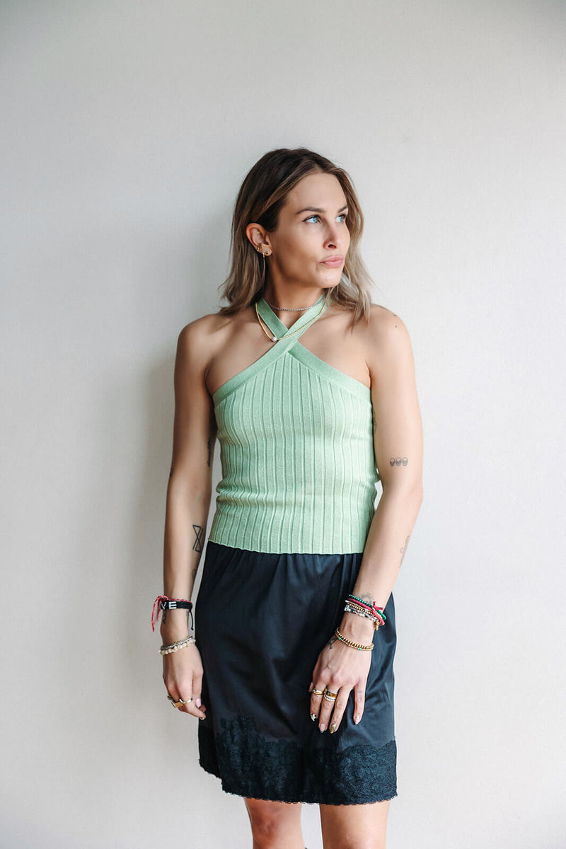 Vintage Lace Trim Skirt