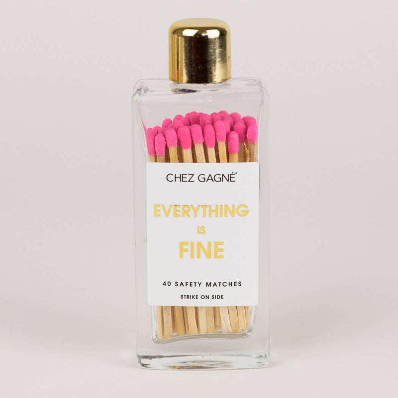 Everything is Fine - Glass Bottle Matches